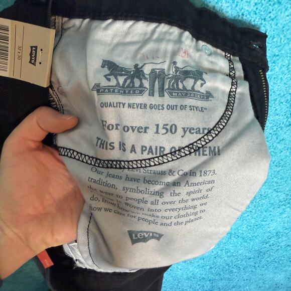 Levi’s 511 Men’s Jeans 32x30 Black Slim Fit Stretch Denim NWT - Picture 16 of 16